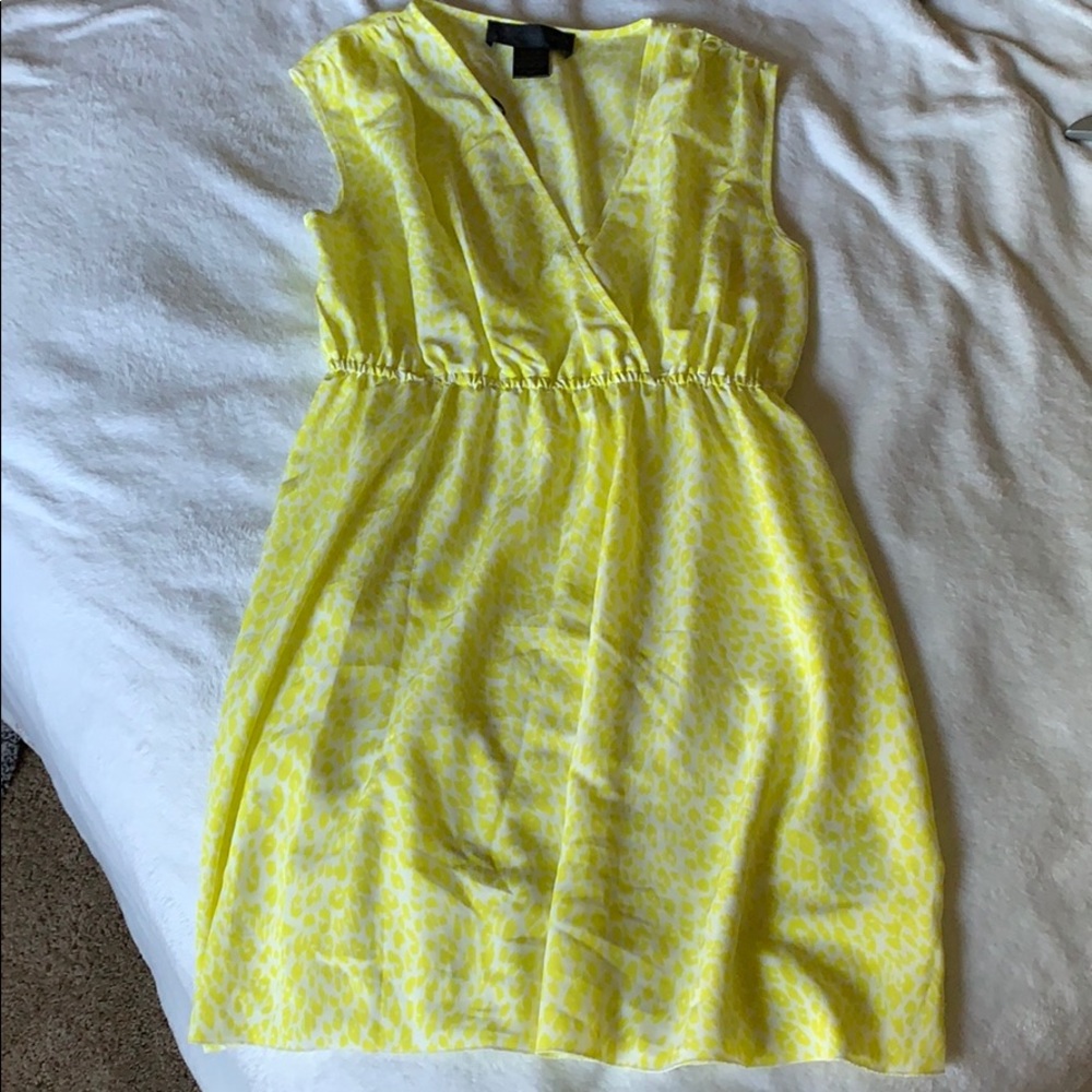 KK Kollection yellow animal print dress